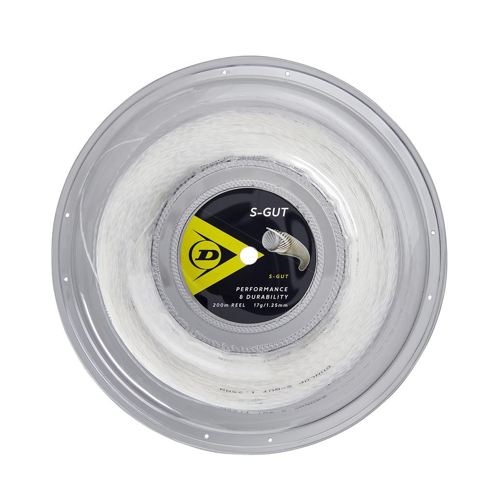 Dunlop Tennissaite Synthetic Gut (Haltbarkeit+Allround) weiss 200 Meter